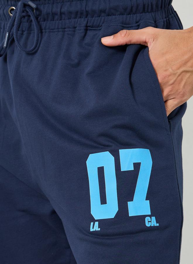 ستايلي بنطلون رياضي رجالي أزرق داكن فضفاض من تيري - Image 3